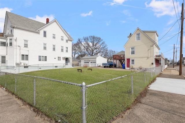 view of property exterior featuring a fenced backyard