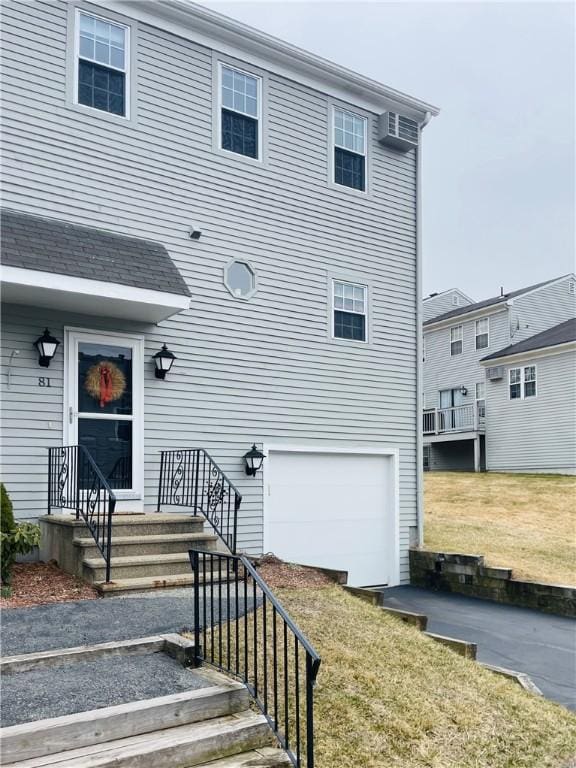 entrance to property with a garage
