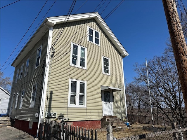 25 N Union St, Lincoln, RI 02865 - back of property featuring entry steps and fence