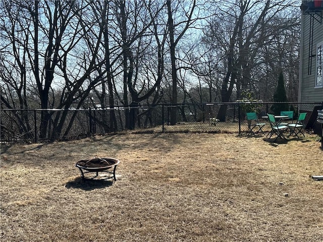 25 N Union St, Lincoln, RI 02865 - view of yard featuring an outdoor fire pit and fence