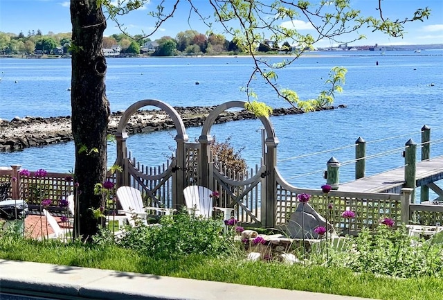 view of water feature