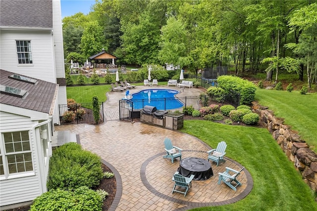 30 Lenihan Ln, East Greenwich, RI 02818 - view of swimming pool featuring a patio and a grill