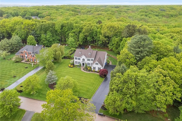 30 Lenihan Ln, East Greenwich, RI 02818 - view from above of property featuring a heavily wooded area