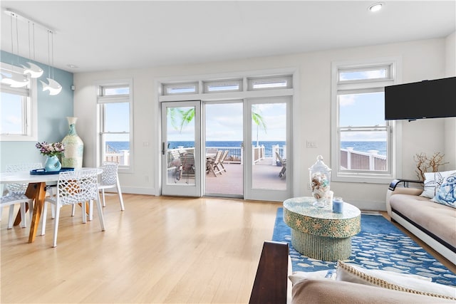 399 Atlantic Ave, Westerly, RI 02891 - living room featuring light wood-style floors, plenty of natural light, and recessed lighting
