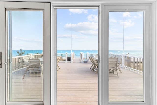 399 Atlantic Ave, Westerly, RI 02891 - doorway to outside featuring a water view