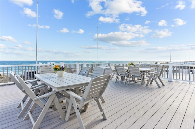 399 Atlantic Ave, Westerly, RI 02891 - deck featuring outdoor dining space and a water view