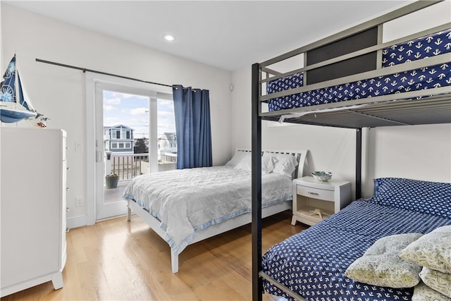 399 Atlantic Ave, Westerly, RI 02891 - bedroom with access to outside, wood finished floors, and recessed lighting