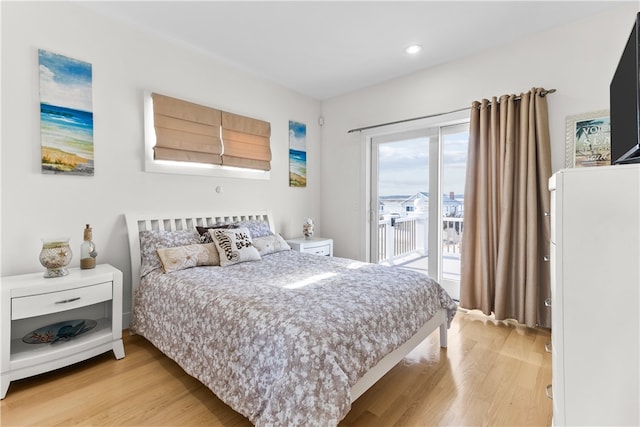 399 Atlantic Ave, Westerly, RI 02891 - bedroom featuring access to exterior, light wood finished floors, and recessed lighting