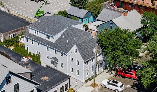 drone / aerial view with a residential view