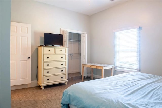 bedroom with a closet