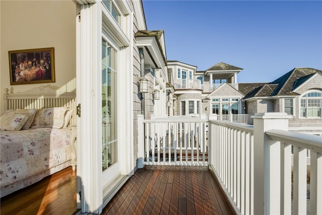 balcony featuring a residential view