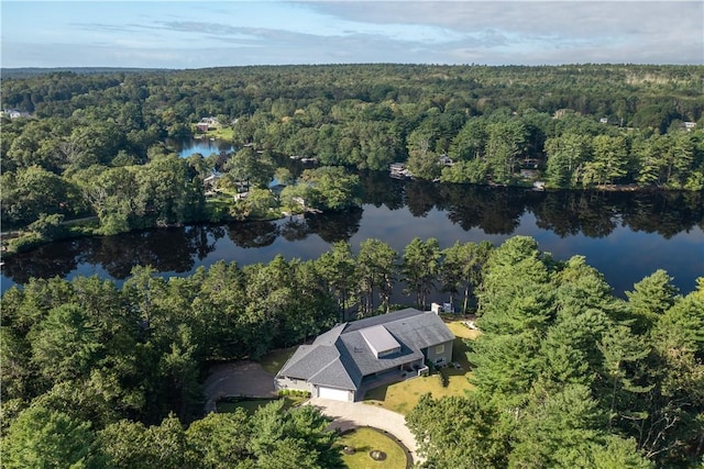 21 Fairview Ave, Hopkinton, RI 02832 - view of property location with a heavily wooded area and a large body of water