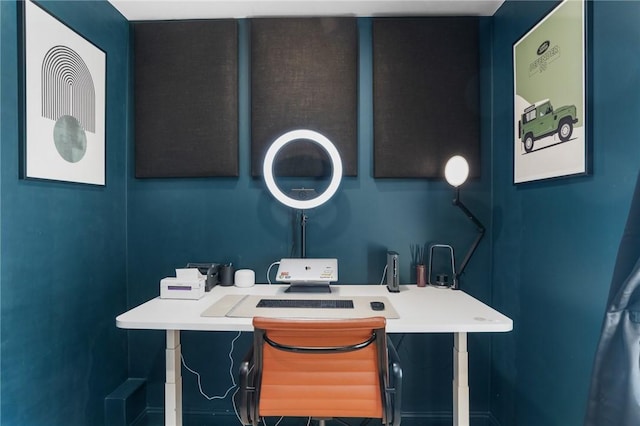 view of home office