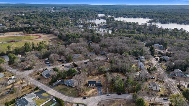 10 Eastgate Dr, Coventry, RI 02816 - drone / aerial view featuring a wooded view and a water view