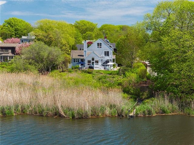 8 Key Ct, Newport, RI 02840 - view from above of property with a large body of water