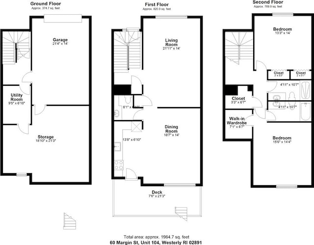 60 Margin St Unit 104, Westerly, RI 02891 - view of room layout