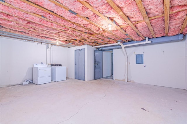 60 Margin St Unit 104, Westerly, RI 02891 - unfinished basement with independent washer and dryer and electric panel