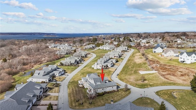 aerial view featuring a residential view