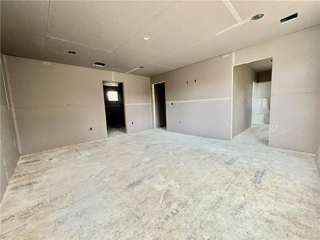 view of spare room
