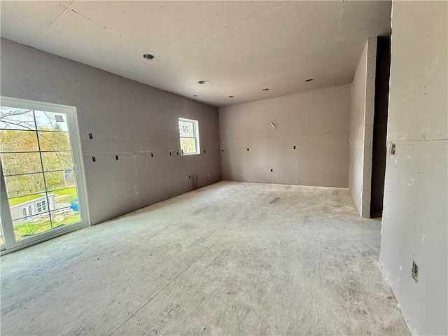 view of spare room