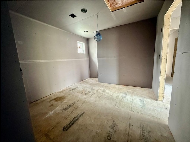 view of basement