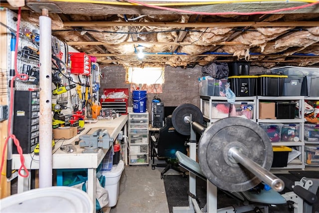 view of basement