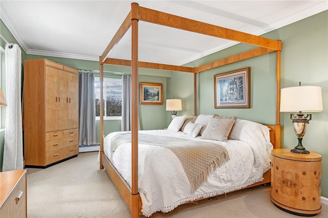 200 Hoffman Ave Unit 405, Cranston, RI 02920 - bedroom with a baseboard heating unit, carpet flooring, and ornamental molding