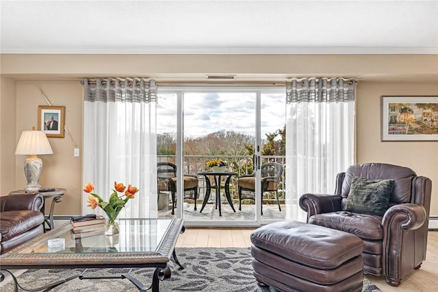 200 Hoffman Ave Unit 405, Cranston, RI 02920 - living room featuring wood finished floors and crown molding