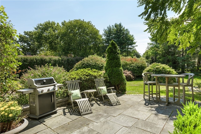 view of patio / terrace with area for grilling