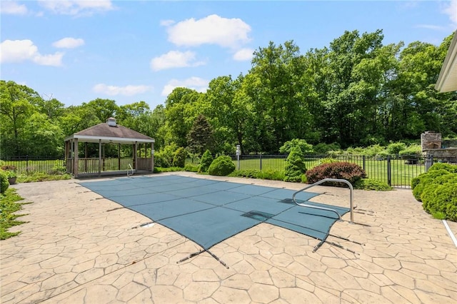 135 Eagleville Rd, Tiverton, RI 02878 - view of pool featuring a gazebo and a patio