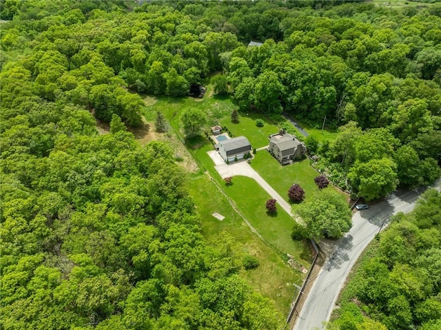 135 Eagleville Rd, Tiverton, RI 02878 - drone / aerial view of a forest