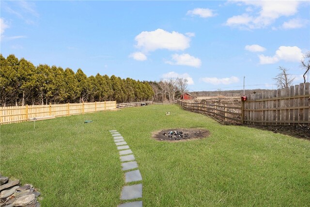 4588 Main Rd, Tiverton, RI 02878 - view of yard with a fenced backyard and a rural view