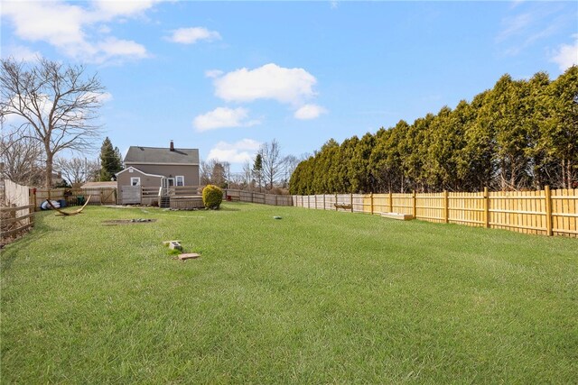 4588 Main Rd, Tiverton, RI 02878 - view of yard with a fenced backyard and a deck