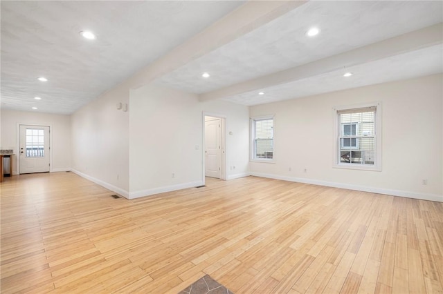 982 Plainfield St Unit 4, Johnston, RI 02919 - unfurnished room with light wood-style flooring, baseboards, and recessed lighting