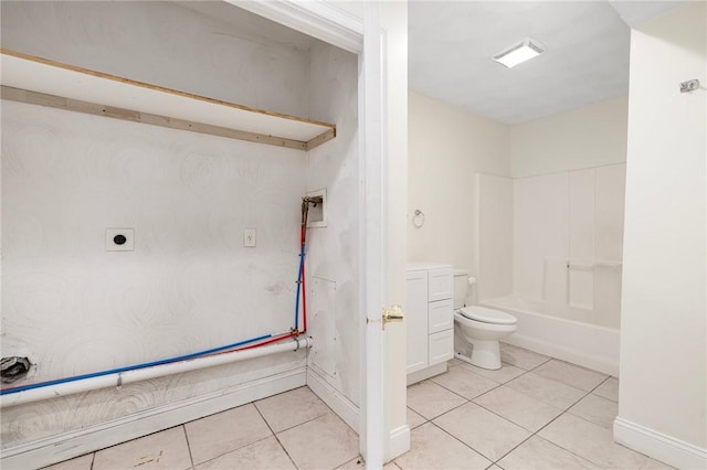 982 Plainfield St Unit 4, Johnston, RI 02919 - bathroom with tile patterned floors, baseboards, toilet, and shower / bath combination