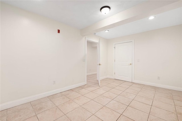 982 Plainfield St Unit 4, Johnston, RI 02919 - empty room with recessed lighting, baseboards, and light tile patterned floors