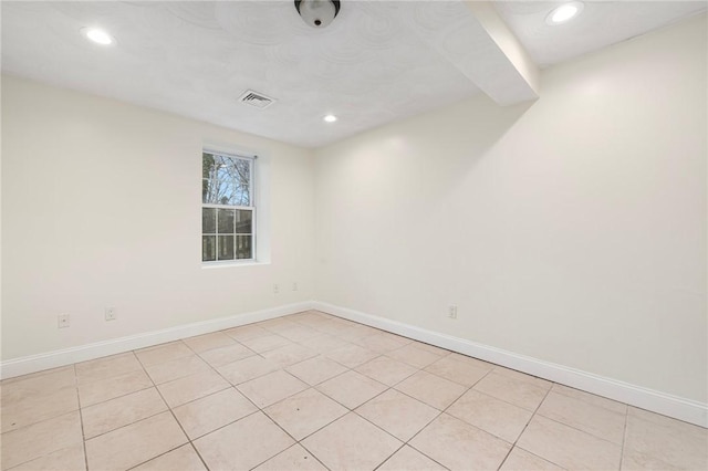 982 Plainfield St Unit 4, Johnston, RI 02919 - spare room with recessed lighting, baseboards, and light tile patterned floors