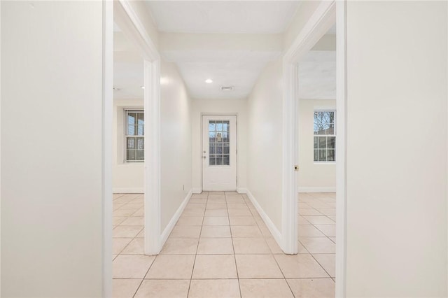 982 Plainfield St Unit 4, Johnston, RI 02919 - corridor featuring light tile patterned flooring, baseboards, and recessed lighting