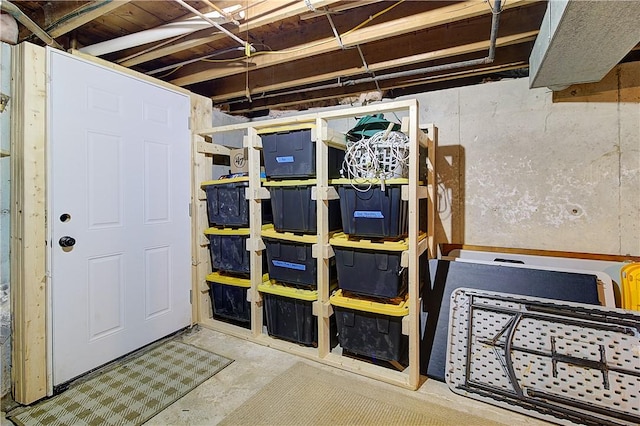 view of storage room