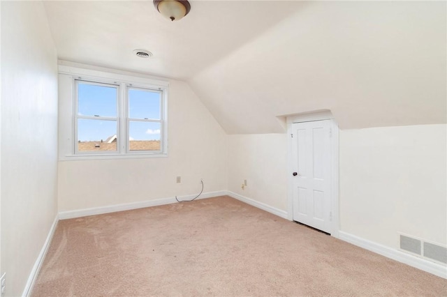 55 Hunter Ave, Newport, RI 02840 - additional living space featuring baseboards, carpet, lofted ceiling, and visible vents