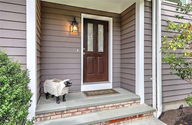 view of doorway to property