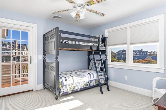 7 Fenway Rd, Westerly, RI 02891 - carpeted bedroom with visible vents, a ceiling fan, and baseboards