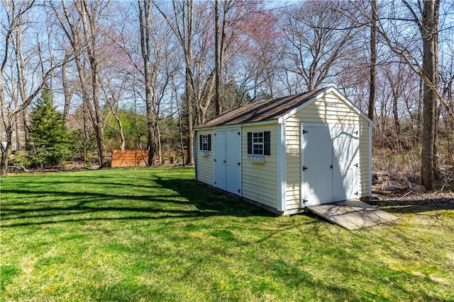 view of shed