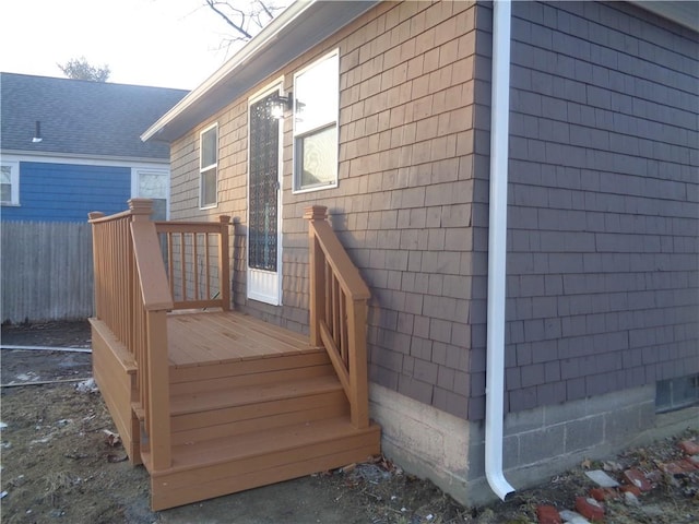 deck with fence