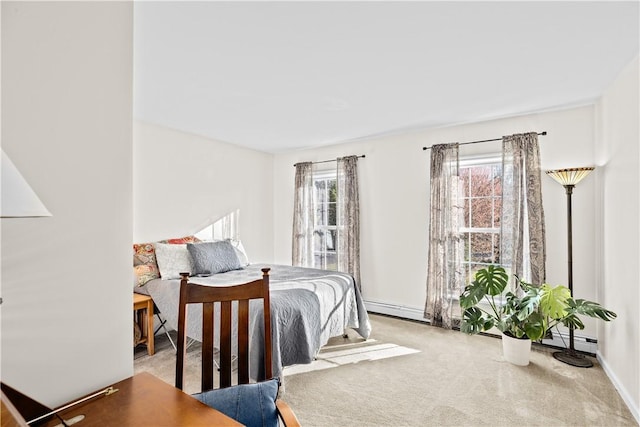 5 Nottingham Way, Freetown, MA 02702 - carpeted bedroom with multiple windows, baseboards, a baseboard heating unit, and a baseboard radiator