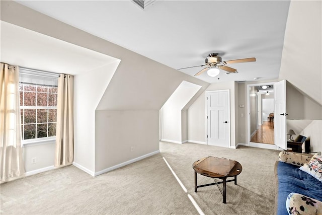 5 Nottingham Way, Freetown, MA 02702 - bonus room with carpet flooring, a ceiling fan, baseboards, and lofted ceiling