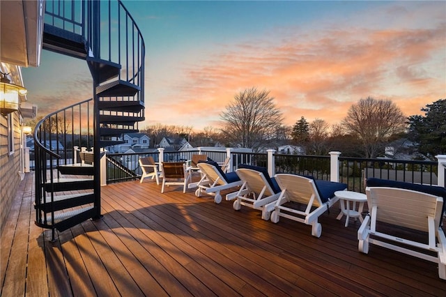 deck with stairway