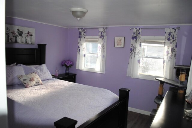 18 Torch Ln, Coventry, RI 02816 - bedroom featuring multiple windows, ornamental molding, dark wood finished floors, and baseboards