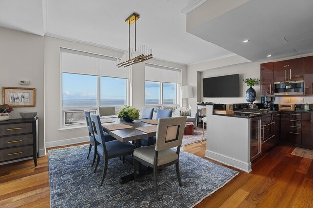 1 Tower Dr Unit 1203, Portsmouth, RI 02871 - dining room with recessed lighting, ornamental molding, baseboards, and wood finished floors
