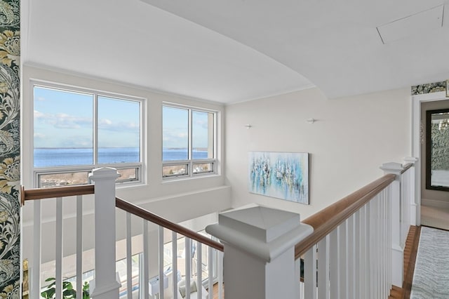 1 Tower Dr Unit 1203, Portsmouth, RI 02871 - hall with an upstairs landing and a water view